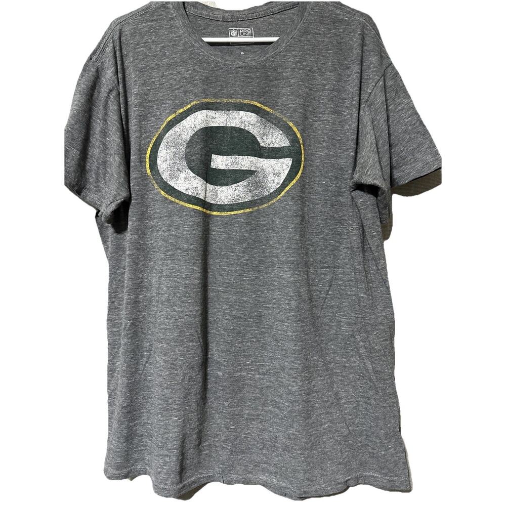 Men’s Nike Green Bay Packers Grey Short Sleeve T-Shirt Size XL Faded Fanatics